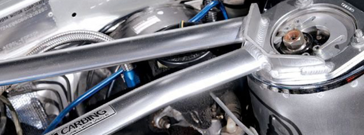 AE86トライアングルストラットタワーバー AE86用 CARBING フロント 